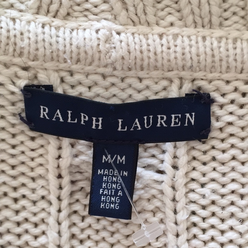 Ralph Lauren Blue Label Silk Cable Knit Shawl Collar Long Vest Sweater - Picture 7 of 10
